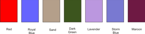 Current t-shirt colors.